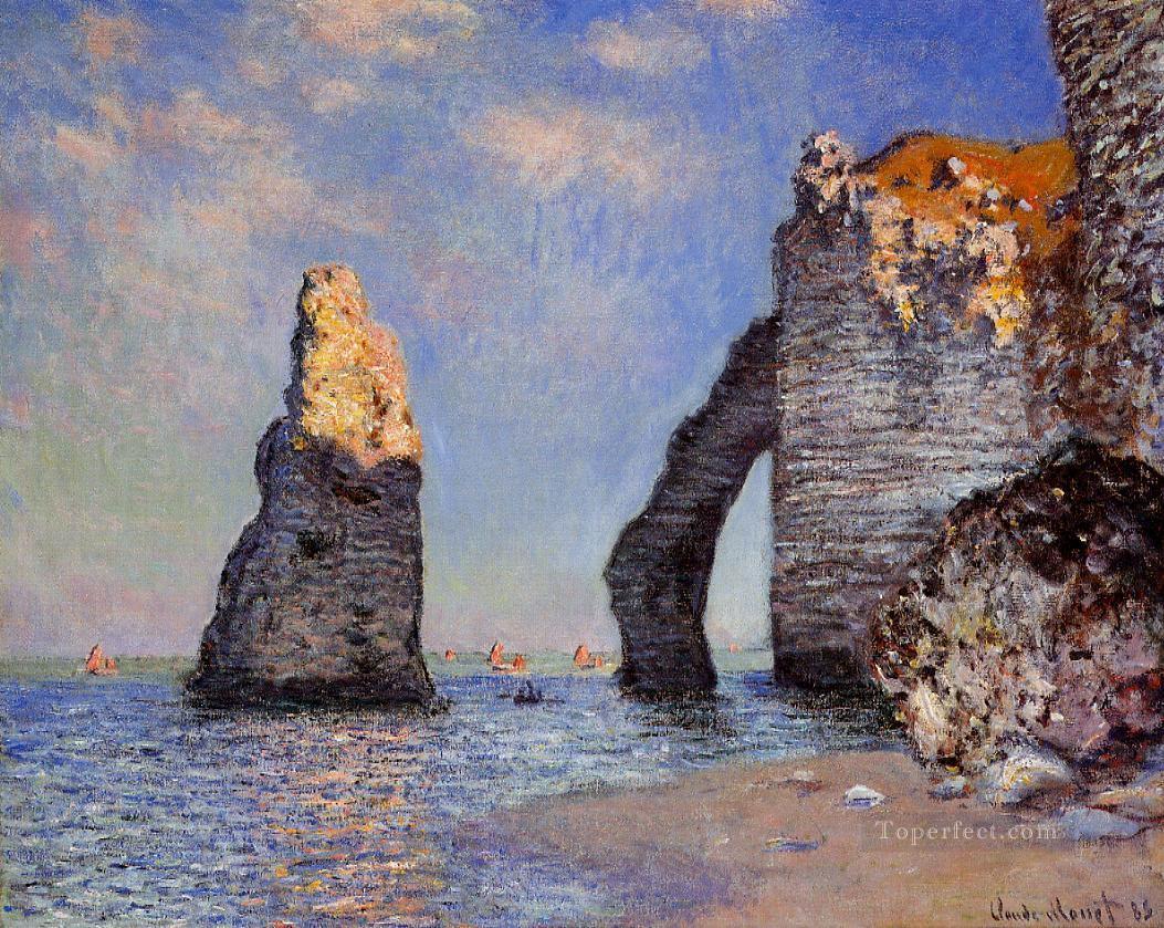 The Rock Needle and the Porte d Aval Claude Monet Oil Paintings